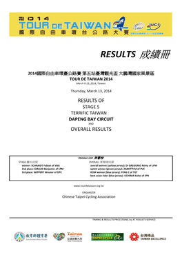 Tdt2014 Results Stage