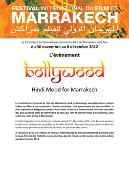 Hindi Mood for Marrakech