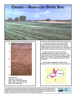 Crider -- Kentucky State Soil