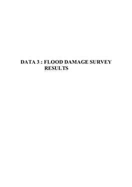 Data 3 : Flood Damage Survey Results the Study on Storm Water Drainage Plan for the Colombo Metropolitan Region in the Democratic Socialist Republic of Sri Lanka