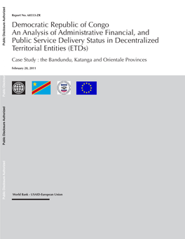 Financial Relations Between Provinces and Decentralized Territorial Entities