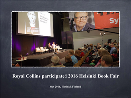 Royal Collins in 2016 Helsinki Book Fair