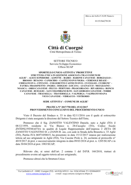 Città Di Cuorgnè Città Metropolitana Di Torino