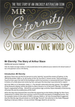 Mr Eternity Footnotes