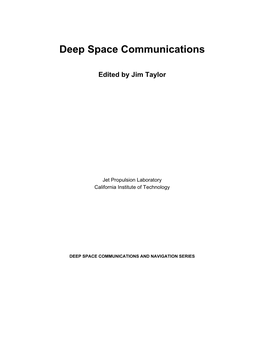 Deep Space Communications