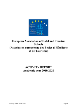 AEHT Activities Report. Academic Year 2019/2020