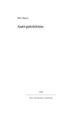 Anti-Patriotism