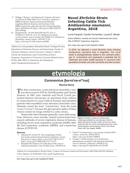 Etymologia Coronavirus [Kǝ-Roʹnǝ-Viʺrus] Ronnie Henry