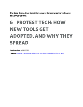 6 Protest Tech: How New Tools Get Adopted, and Why They Spread