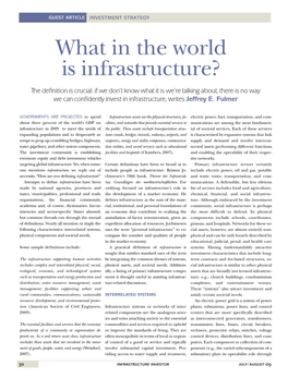 What in the World Is Infrastructure?