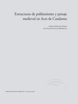 Estructuras De Poblamiento Y Paisaje Medieval En Aces De Candamu