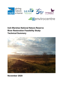 Insh Marshes National Nature Reserve River Restoration Feasibility Study: Technical Summary