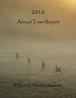 Annual Town Report Harvard, Massachusetts