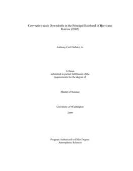 Convective-Scale Downdrafts in the Principal Rainband of Hurricane Katrina (2005)