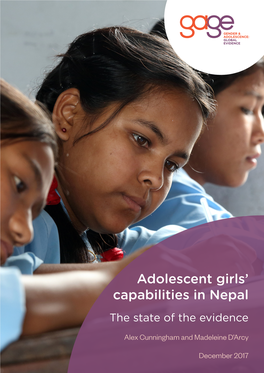 Adolescent Girls' Capabilities in Nepal