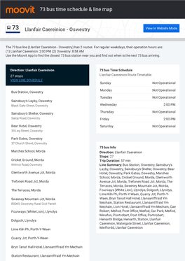 73 Bus Time Schedule & Line Route