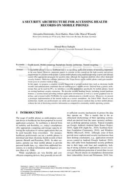 A Security Architecture for Accessing Health Records on Mobile Phones