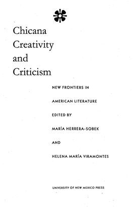 Chicana Creativity and Criticism