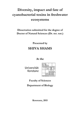 Cyanobacterial Toxins in Freshwater Ecosystems