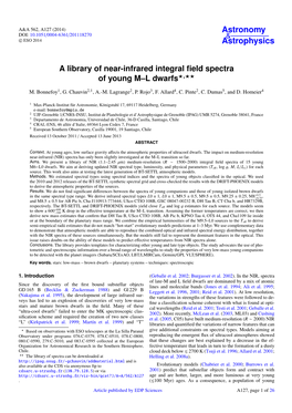 A Library of Near-Infrared Integral Field Spectra of Young M–L Dwarfs⋆⋆⋆