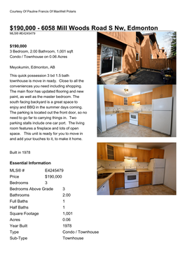 6058 Mill Woods Road S Nw, Edmonton MLS® #E4245479