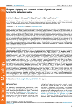 Multigene Phylogeny and Taxonomic Revision of Yeasts and Related Fungi in the Ustilaginomycotina