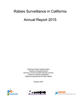 Rabies Surveillance in California Annual Report 2015