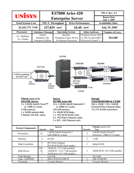 ES7000 Aries 420 Enterprise Server