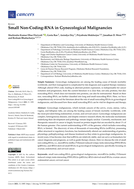 Small Non-Coding-RNA in Gynecological Malignancies