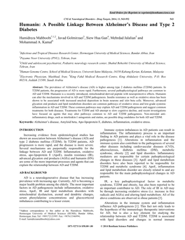 A Possible Linkage Between Alzheimer's Disease and Type 2