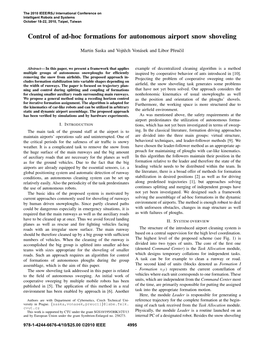 Control of Ad-Hoc Formations for Autonomous Airport Snow Shoveling