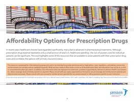 Affordability Options for Prescription Drugs