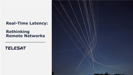 Real-Time Latency: Rethinking Remote Networks