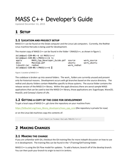 MASS C++ Developer's Guide