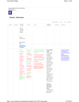 Page 1 of 26 Curriculum Maps 9/12/2011