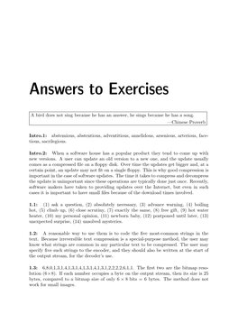Answers to Exercises