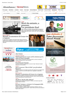 Altomilanese | Varese News 17/02/13 10:20