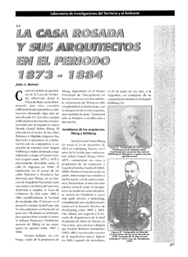 LA CASA ROSADA Y SUS ARQUITECTOS EN EL PERIODO 1 8 7 3 - 1 8 8 4 Julio A