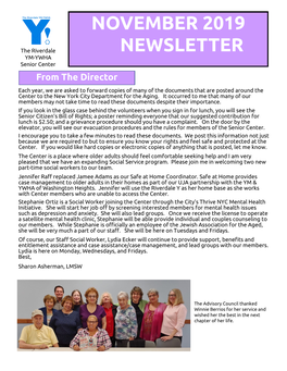 November 2019 Newsletter