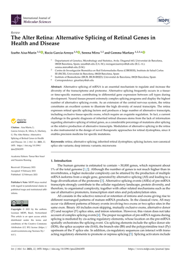 The Alter Retina: Alternative Splicing of Retinal Genes in Health and Disease