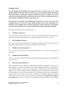 Mapledurham Conservation Area to Give an Overview of the Established Character to Be Preserved and to Identify Possible Areas for Future Enhancement