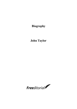 Biography John Taylor