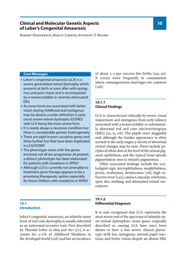 Clinical and Molecular Genetic Aspects of Leber's Congenital