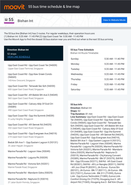 55 Bus Time Schedule & Line Route