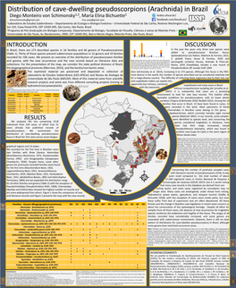 Distribution of Cave-Dwelling Pseudoscorpions (Arachnida)