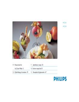 HR2305 HR2304 EN Recipe Book for Ice Cream Maker 3 DA Opskriftsbog