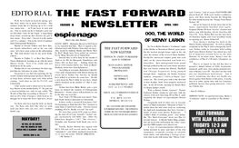 THE FAST FORWARD NEWSLETTER Some Kind of April Fool's Joke