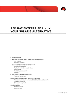 Red Hat Enterprise Linux: Your Solaris Alternative