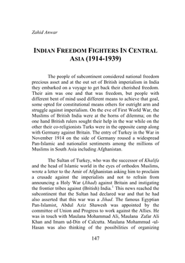 Indian Freedom Fighters in Central Asia (1914-1939)