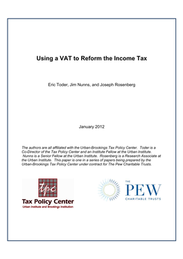 Using a VAT to Reform the Income Tax